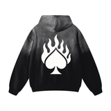 BLACK SUNFADED LONELY SPADE HOODIE