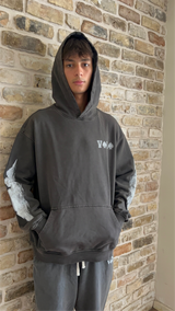 GRAY RETRO "ABOVE" VOLO HOODIE
