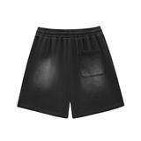 BLACK LONELY SPADE SUNFADED SHORTS
