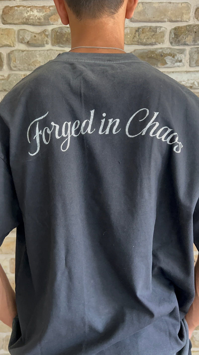 BLACK "CHAOS CREATES"  SUNFADED TEE