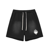 BLACK LONELY SPADE SUNFADED SHORTS