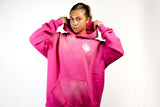 PINK LONELY SPADE SUNFADED HOODIE