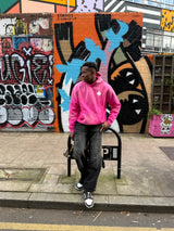 PINK LONELY SPADE SUNFADED HOODIE