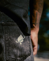 BLACK BAGGY  VOLO SUNFADED JEANS