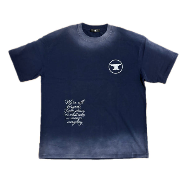 NAVY "CHAOS CREATES"  SUNFADED TEE
