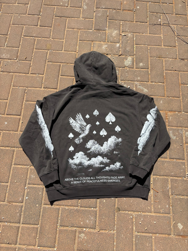 GRAY RETRO "ABOVE" VOLO HOODIE