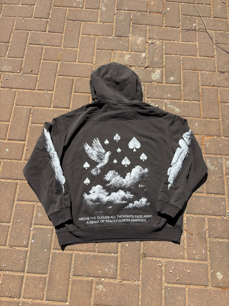 GRAY RETRO "ABOVE" VOLO HOODIE