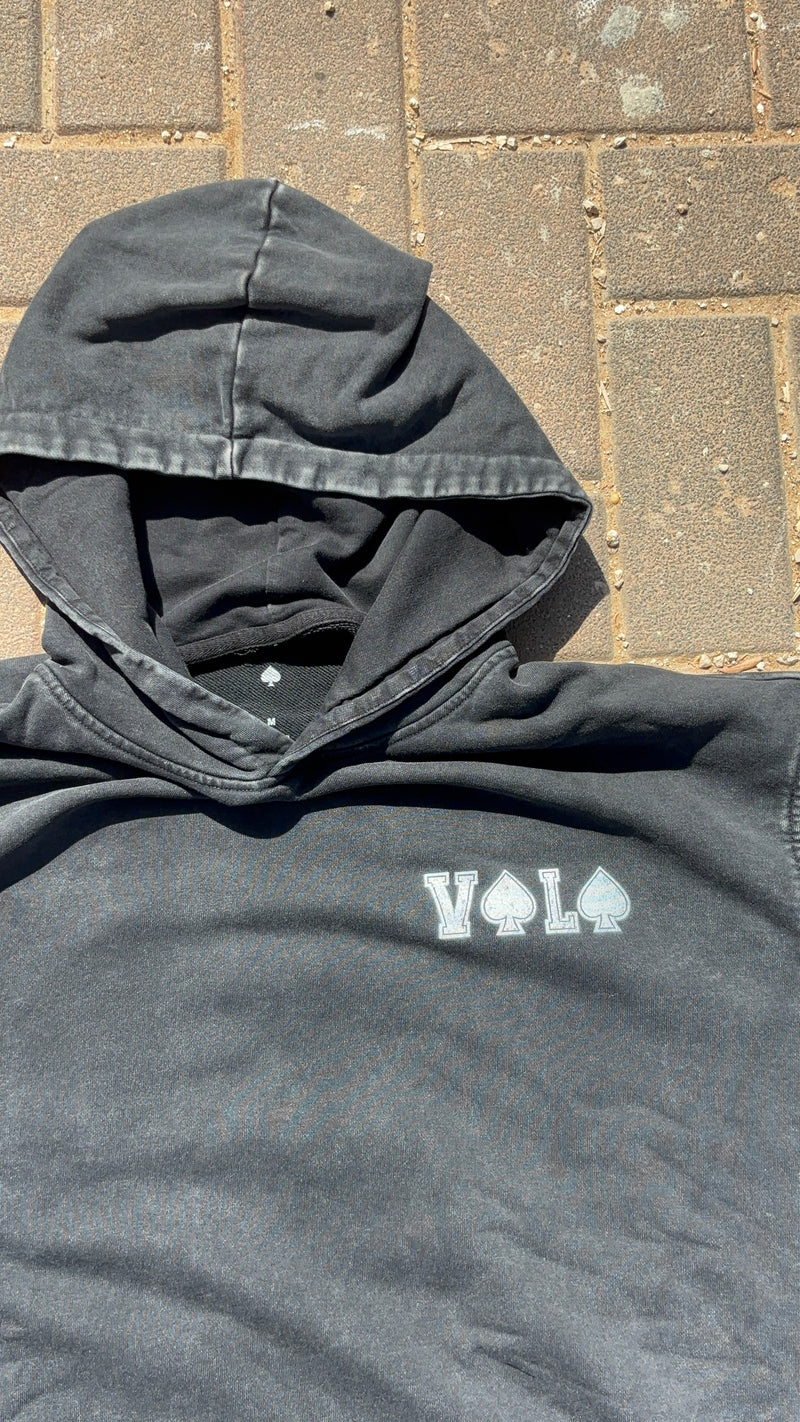 BLACK RETRO "ABOVE" VOLO HOODIE
