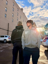 GRAY ANCESTRAL ZIP UP