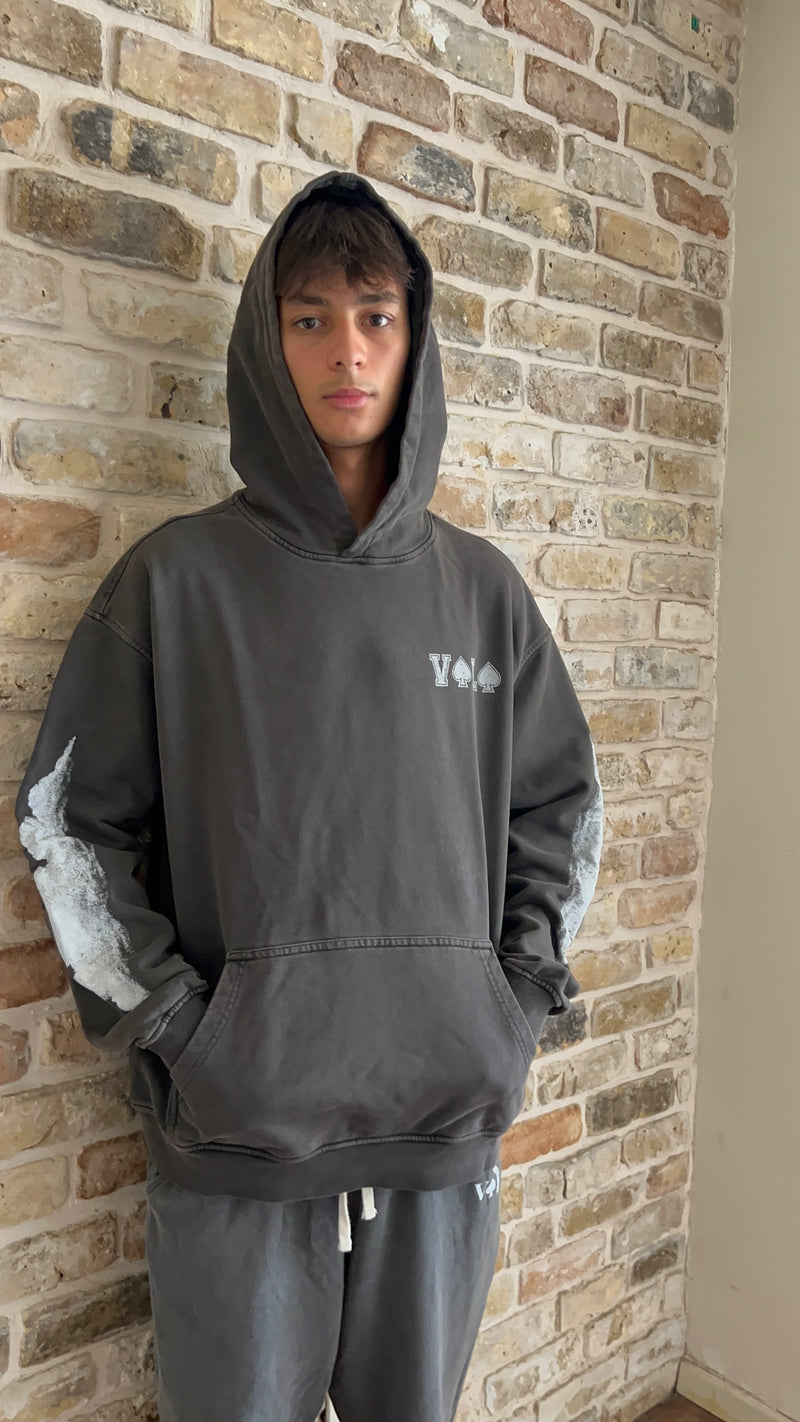 GRAY RETRO "ABOVE" VOLO HOODIE