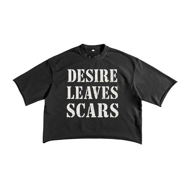 BLACK FRENCH TERRY "DESIRE" TEE
