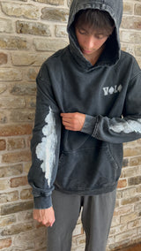 BLACK RETRO "ABOVE" VOLO HOODIE