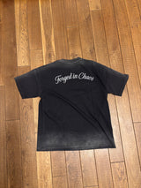 BLACK "CHAOS CREATES"  SUNFADED TEE