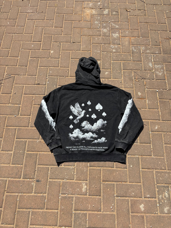 BLACK RETRO "ABOVE" VOLO HOODIE