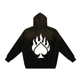 BLACK  LONELY SPADE SUNFADED HOODIE
