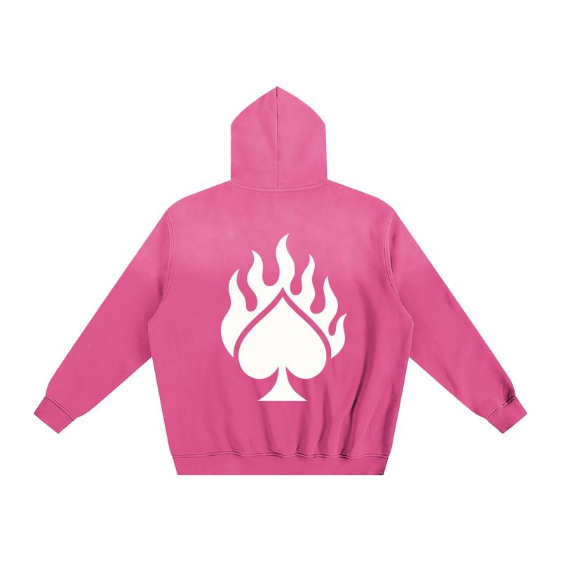 PINK LONELY SPADE SUNFADED HOODIE