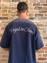 NAVY "CHAOS CREATES"  SUNFADED TEE