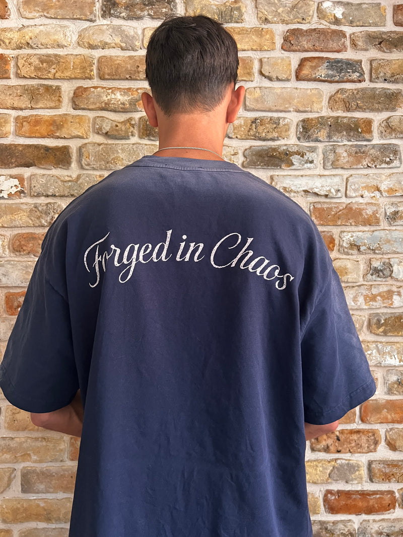 NAVY "CHAOS CREATES"  SUNFADED TEE