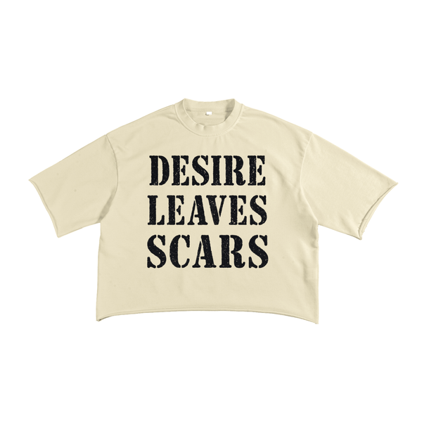 BEIGE FRENCH TERRY "DESIRE" TEE