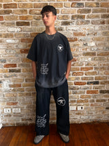 BLACK "CHAOS CREATES"  SUNFADED TEE