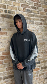 BLACK RETRO "ABOVE" VOLO HOODIE