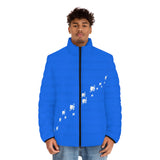 BLUE LONELY SPADE PUFFER JACKET
