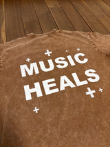 BROWN VOLO "MUSIC HEALS" TEE