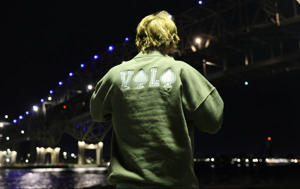 VOLO GREEN QUARTER ZIP UP