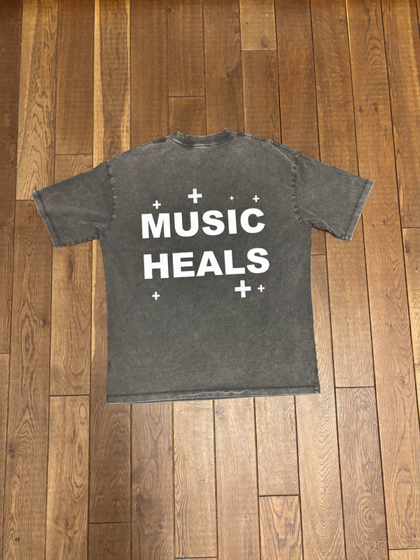 BLACK VOLO "MUSIC HEALS" TEE