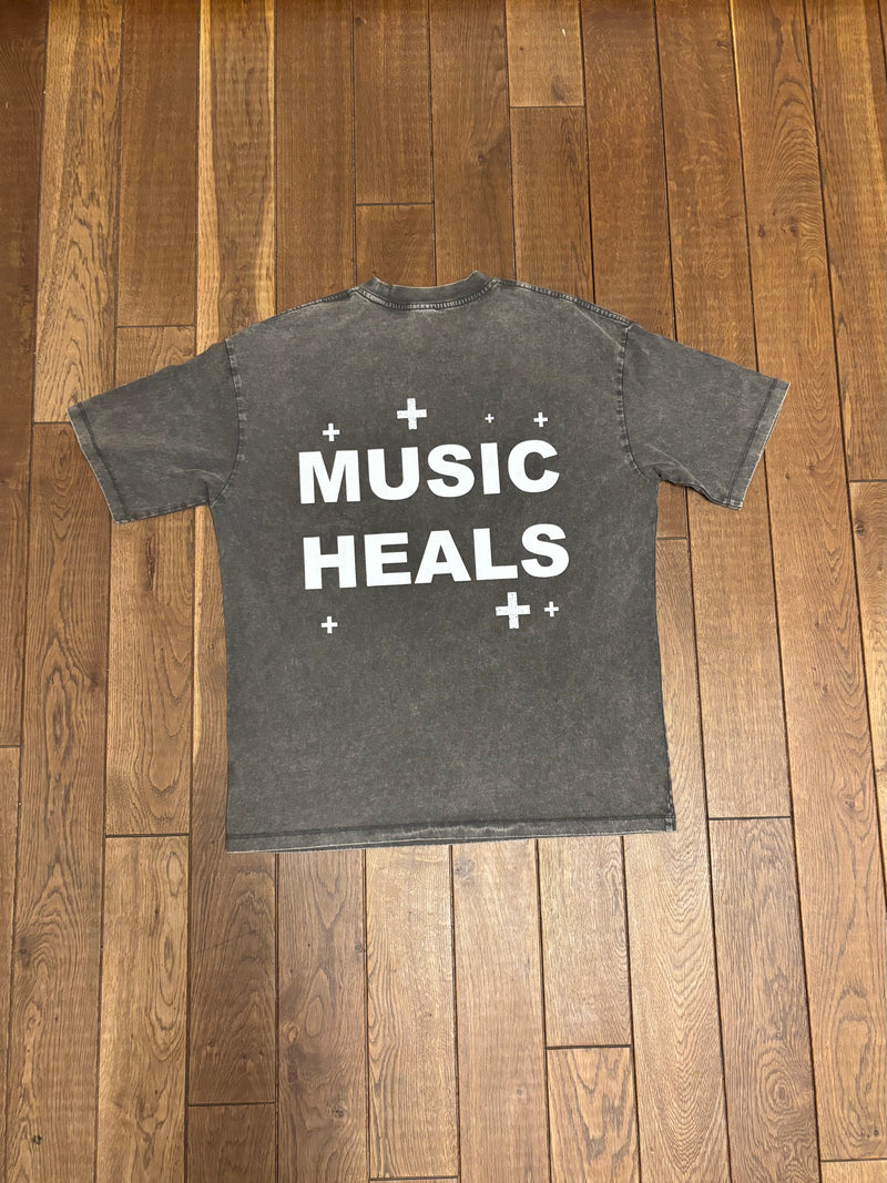BLACK VOLO "MUSIC HEALS" TEE