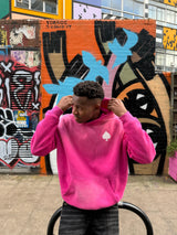 PINK LONELY SPADE SUNFADED HOODIE
