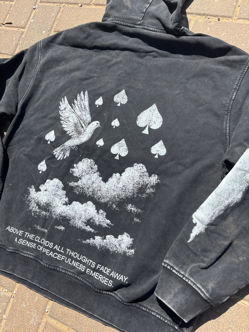 BLACK RETRO "ABOVE" VOLO HOODIE