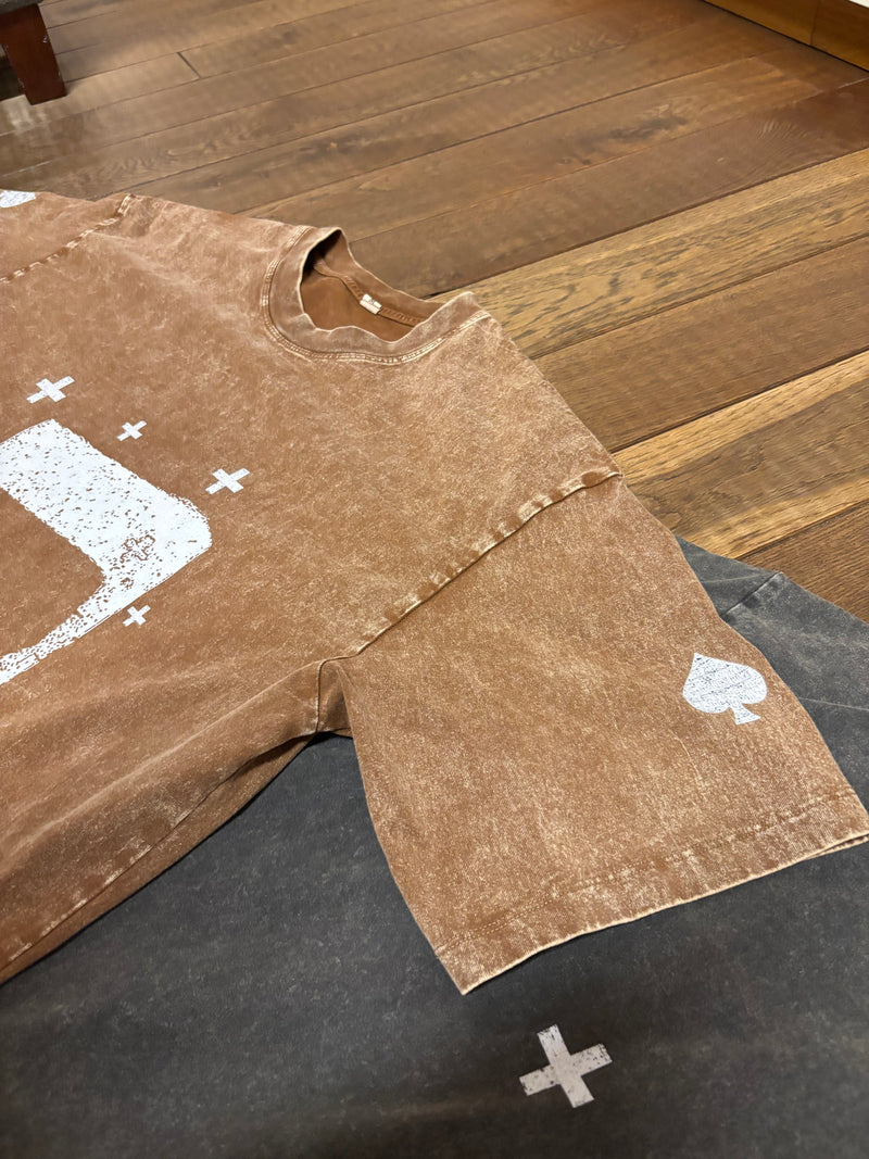 BROWN VOLO "MUSIC HEALS" TEE