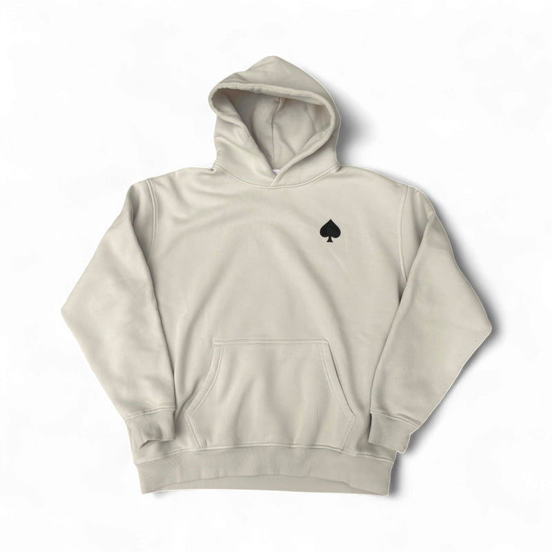 BEIGE LONELY SPADE SUNFADED HOODIE