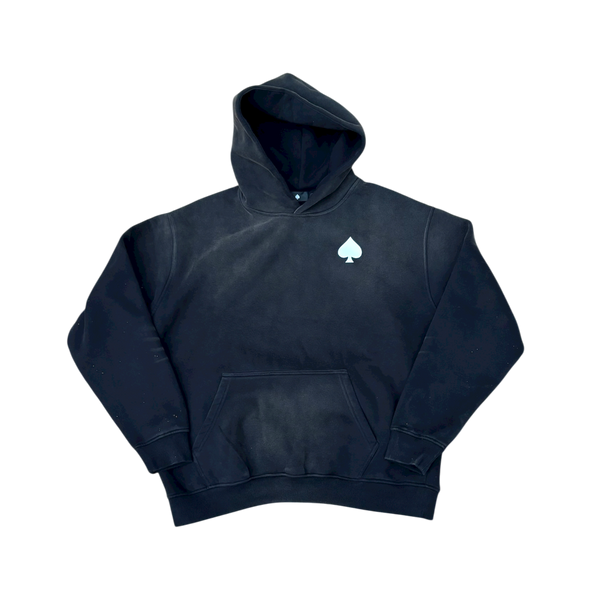 BLACK LONELY SPADE SUNFADED HOODIE