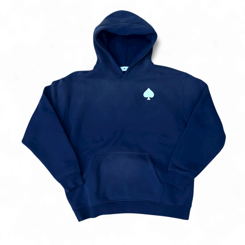 NAVY LONELY SPADE SUNFADED HOODIE