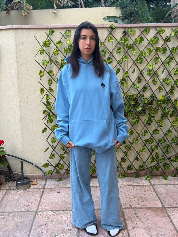 SKY BLUE LONELY SPADE HOODIE