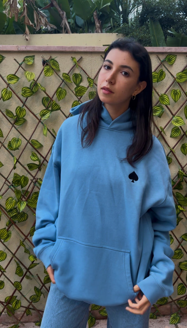 SKY BLUE LONELY SPADE HOODIE