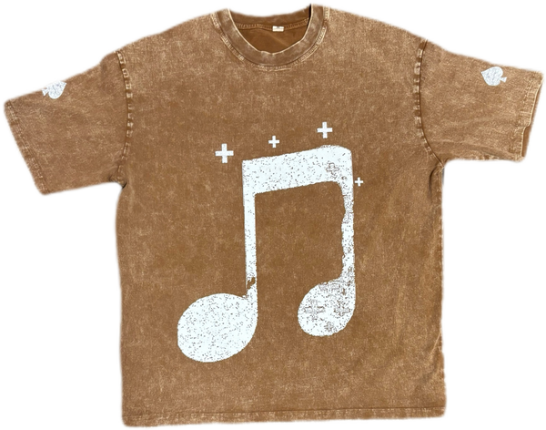 BROWN VOLO "MUSIC HEALS" TEE