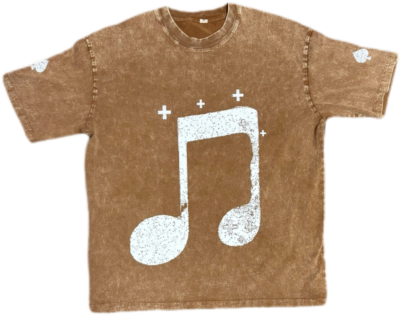 BROWN VOLO "MUSIC HEALS" TEE